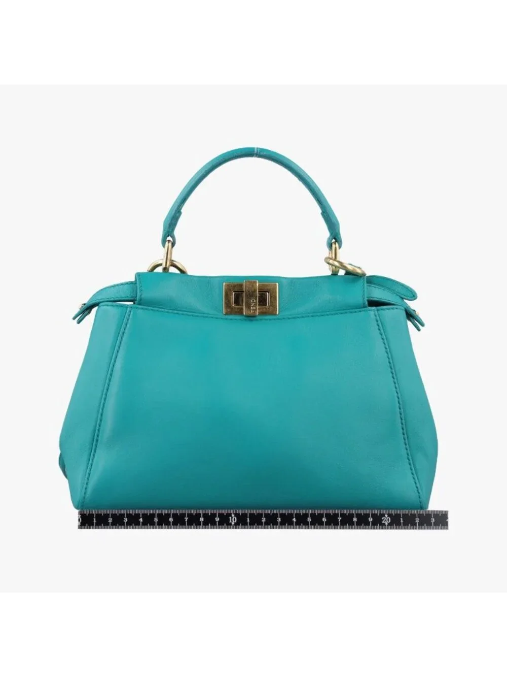 Fendi Peekaboo Mini Blue Leather Handbag